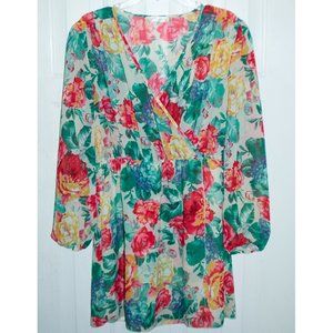 Liberty Love Sheer Floral Mini Dress